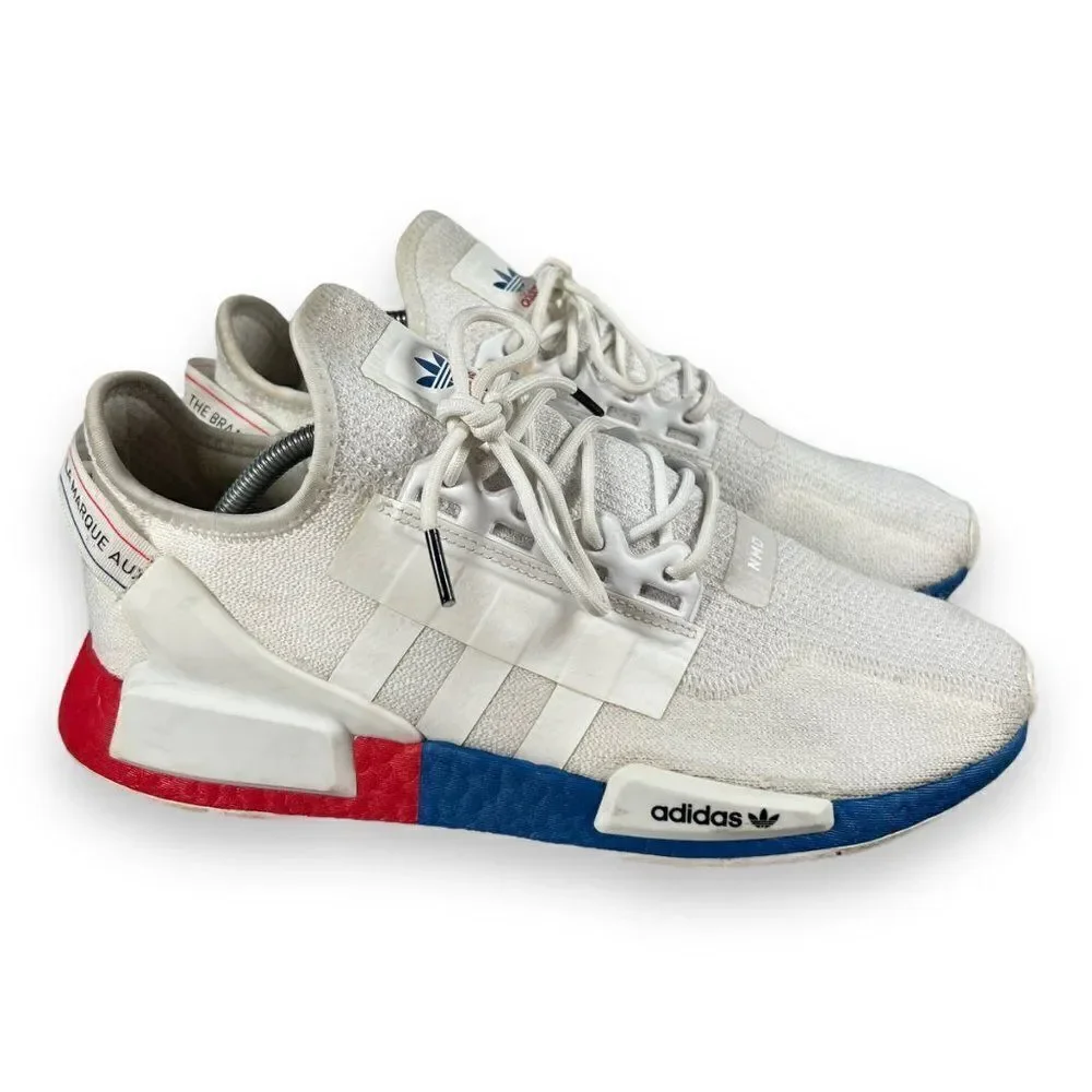 Adidas NMD_R1 V2 'White‎ Lush Red Blue' FX4148 Men's 11